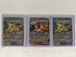 POKEMON SECRETE RARE LOT TCG • of 4• Leafeon Ex (2) & Flareon Ex (1) - Image 1