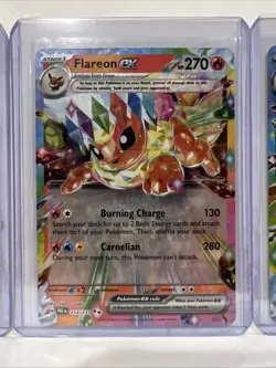 POKEMON SECRETE RARE LOT TCG • of 4• Leafeon Ex (2) & Flareon Ex (1) - Image 3