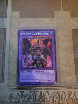 YUGIOH RED-EYES DARK DRAGOON RA02-EN021 SECRET 1ST ED NM - Image 1