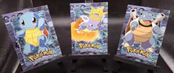 Pokemon Topps Squirtle Wartortle Blastoise Topps Cards E7 E8 E9 Vintage Set LP - Image 1