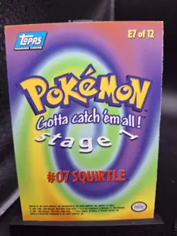 Pokemon Topps Squirtle Wartortle Blastoise Topps Cards E7 E8 E9 Vintage Set LP - Image 5