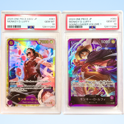 One Piece TCG Monkey D. Luffy PSA10 2-Card Set OP05-060 & EB02-061 Japan - Image 1