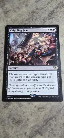 Crippling Fear Commander Masters Regular Sorcery Rare MTG NM - Image 1