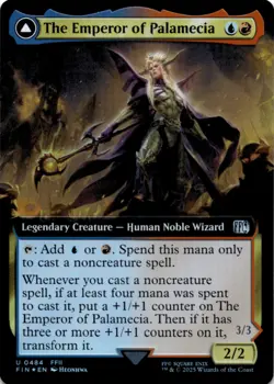 MTG The Emperor of Palamecia (Extended Art) Foil NM FINAL FANTASY Magic 484 - Image 1