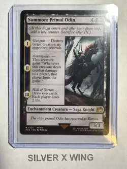 Summon: Primal Odin x1, MTG, Magic the Gathering, Final Fantasy, FIN, NM - Image 1