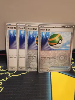 Pokemon Nest Ball 181/198 Scarlet & Violet Playset X4 NM 2 Reverse & 2 Normal - Image 1