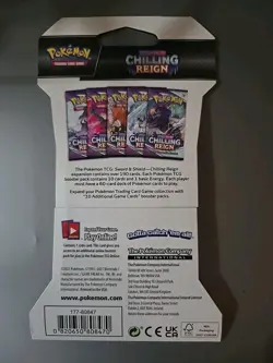 3 Pokemon Sword & Shield Chilling Reign Sleeved Booster Packs - Factory Sealed - Image 4