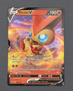 Victini v 025/202 Sword & Shield Base Set Ultra Rare Pokemon - Image 1