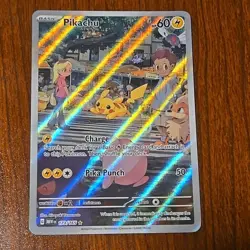 2023 Pokemon SV 151 Mew En Pikachu Illustration Rare Full Art 173/165 NM - Image 1