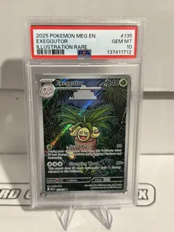 2025 POKEMON MEG EN-MEGA EVOLUTION ILLUSTRATION RARE #135 EXEGGUTOR PSA 10 - Image 1
