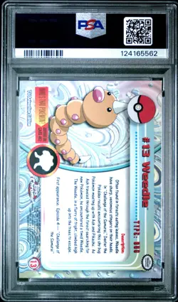 2000 TOPPS CHROME POKEMON T.V. #13 WEEDLE PSA 8 - Image 2