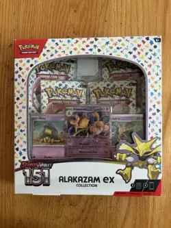 Alakazam EX Collection Pokemon 151 Boosters, 4-Pack Pokemon TCG Scarlet & Violet 820650855269 - Image 1