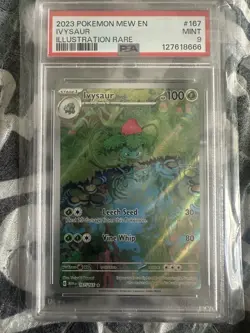 2023 POKEMON SCARLET & VIOLET 151 #167/165 IVYSAUR ILLUSTRATION RARE PSA 9 - Image 1