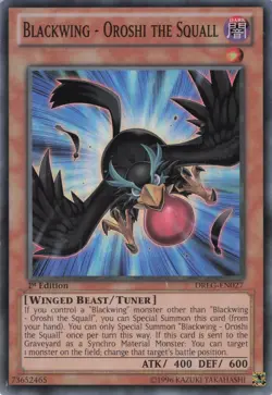 Yugioh Blackwing - Oroshi the Squall DRLG-EN027 Super Rare 1st Edition NM - Image 1