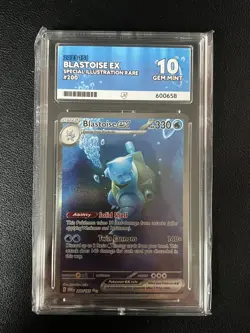 Graded Pokemon Card - Blastoise EX 200/165 151 English ACE 10 GEM MINT - Image 1