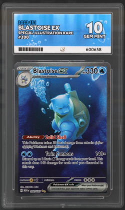 Graded Pokemon Card - Blastoise EX 200/165 151 English ACE 10 GEM MINT - Image 2
