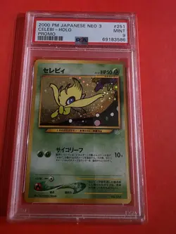 Neo 3 Celebi #251 Promo Holo Card 2000 PM Japanese, PSA 9 - Image 1