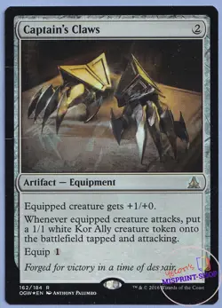 Captain's Claws FOIL Mtg MISPRINT. The foil layer is from another card. (POOR) - Image 1