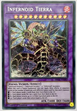 BROL-EN082 Infernoid Tierra - Secret Rare 1st Edition Lightly Played YuGiOh Card - Image 1