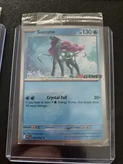 Suicune 026/094 EB Games Stamped Promo Holo Phantasmal Pokemon Card - SEALED. - Image 1