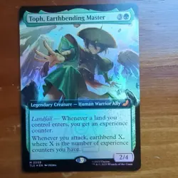 Toph Earthbending Master Extended Art Foil NM English MTG Avatar TLA - Image 1