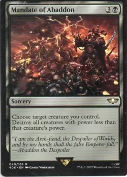 MTG: Warhammer 40,000: Mandate of Abaddon: Lightly Played Condition - Image 1