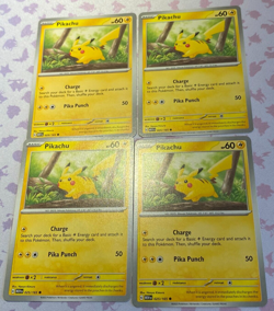 4x Pikachu - Pokemon S/V 151 025/165 NM Regular TCG Playset - Image 2