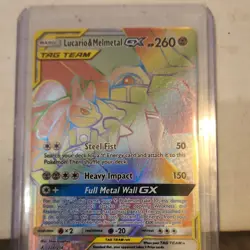 Pokemon TCG Lucario & Melmetal GX 224/214 Unbroken Bonds Full Art Holo Secret R. - Image 1
