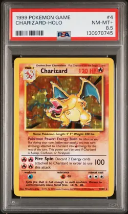 1999 POKEMON GAME #4 CHARIZARD-HOLO PSA 8.5 - Image 1