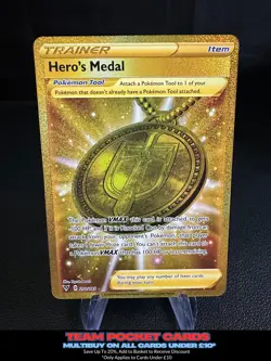 Hero's Medal 201/185, Vivid Voltage, Pokemon, NM - Image 1