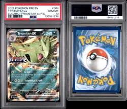 2025 POKEMON PRE EN TYRANITAR ex LUCARIO/TYRANITAR ex P/C #064 💎 PSA 10 - Image 3