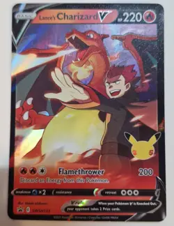 Pokemon SWSH133 Lance's Charizard V Celebration Black Star Promo - Image 1