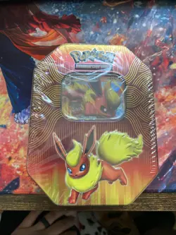 Pokemon TCG Flareon GX Elemental Power Tin Sealed - Image 1