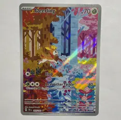 Pokemon Deerling Illustration Rare 165/162 2024 Pokemon Temporal Forces NM - Image 1
