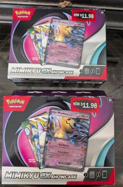Pokemon TCG (2023) MIMIKYU EX Showcase Box w/1 Promo + 3 Boosters! New/Sealed - Image 2