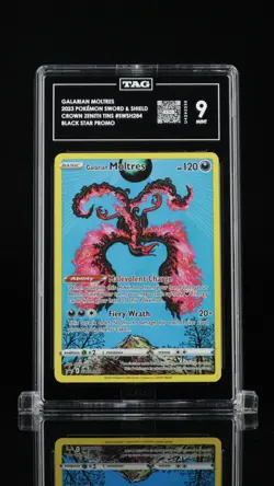 Pokemon Graded Moltres Sword And Shield Promo TAG 9 - Image 1
