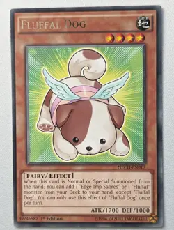 NECH-EN017 Fluffal Dog Rare 1st Edition NM Yugioh Card - Image 1