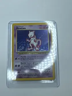 Mewtwo 10/102 Holo Rare Base Set Unlimited Pokemon Card - Image 5