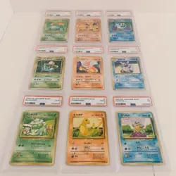 Venusaur Charizard Blastoise Baseset Set of 9 Holo Japanese Pokemon Card 1996 - Image 2