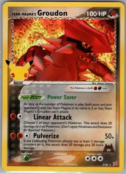 Team Magma's Groudon 9/95 Celebrations: Classic Collection - Pokemon Card - NM - Image 1