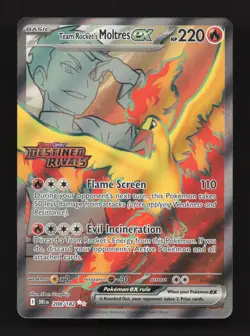 Team Rocket's Moltres ex 208/182 SV10: Destined Rivals Stamped Pokemon Card - Image 1