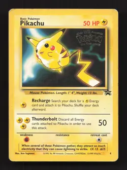 Pikachu (Movie Promo) 4/53 Promo WoTC Promo Heavily Played Pokemon Card - Image 1