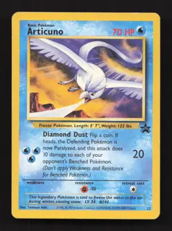 Articuno WOTC 22/53 Black Star Promo WoTC Promo MP Pokemon Card - Image 1