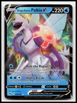 Origin Forme Palkia V 039/189 Ultra Rare SWSH10: Astral Radiance Pokemon Card - Image 1