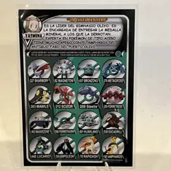 Pokemon TCG: T16 Trainers Card(Yasmina) Spanish Medalla Mineral Johto- NM/Mint - Image 2