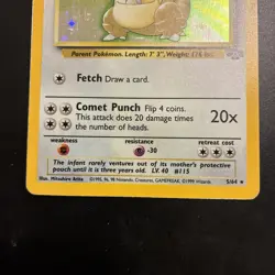 Pokemon TCG Kangaskhan Jungle Holo Card 5/64 Unlimited Rare, LP/MP Condition - Image 4