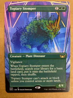 MTG 1x BORDERLESS Topiary Stomper 290 Streets of New Capenna Magic the x1 NM - Image 1