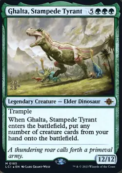 Ghalta, Stampede Tyrant Promo Prerelease FOIL NM The Lost Caverns of Ixalan MTG - Image 1