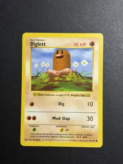 Shadowless Diglett - Base Set - #47/102 - Vintage Pokemon Card 1999 WOTC - Image 1