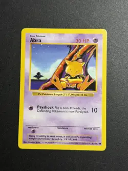 Shadowless Abra 043/102 Pokemon TCG WOTC Base Set - Image 1
